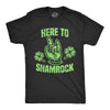 Mens Here To Shamrock T shirt Funny Metal Saint Patricks Day Graphic Novelty Tee