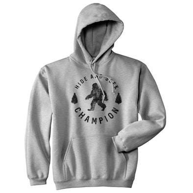 Hide And Seek Champion Hoodie Funny Bigfoot Sasquatch Graphic Yeti Sweatshirt