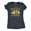 Womens Hold Me I'm A Hot Mess Tshirt Funny Taco Tuesday Graphic Tee