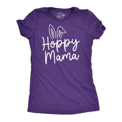 Womens Hoppy Momma Tshirt Cute Easter Sunday Cute Bunny Ears Tee For Mom
