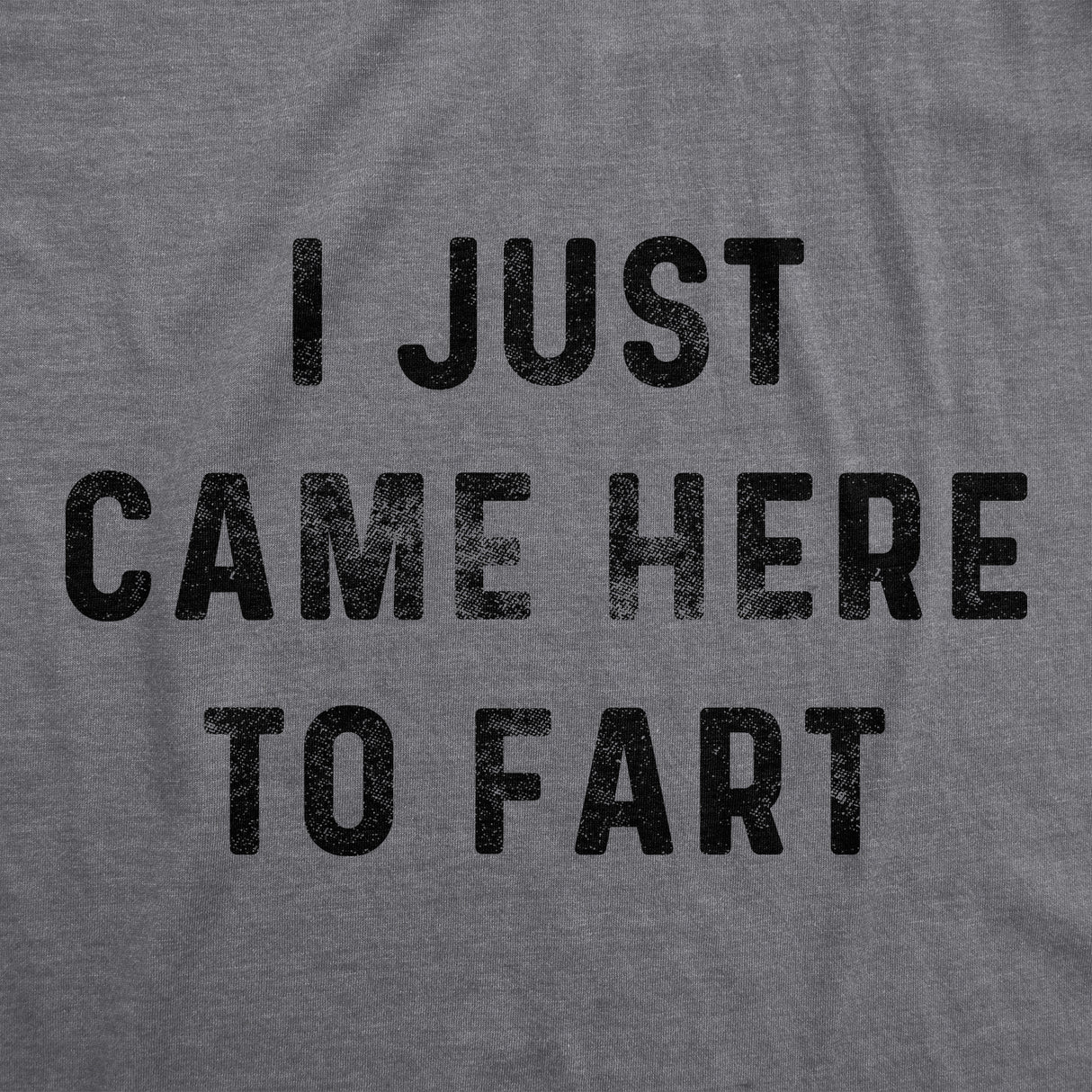 Mens I Just Came Here To Fart Tshirt Funny Pass Gas Toilet Humor Novelty Tee