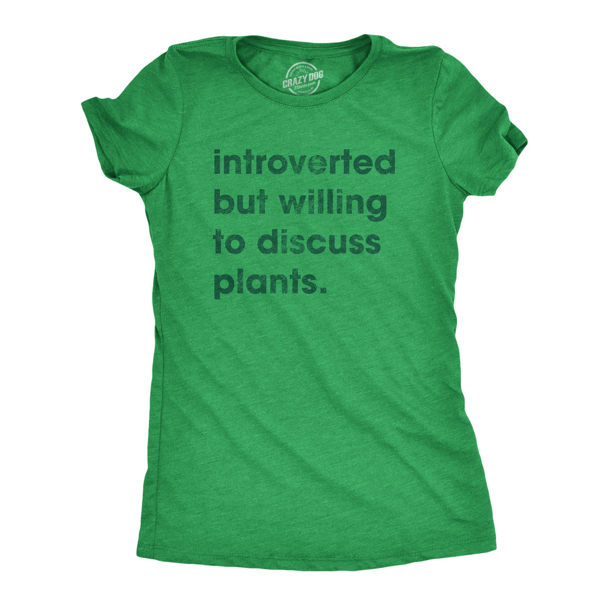 Womens Introverted But Willing To Discuss Plants Tshirt Funny Gardening Tee