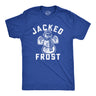 Mens Jacked Frost Tshirt Funny Christmas Party Winter Novelty Graphic Tee For Men