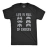 Mens Life Is Full of Choices T Shirt Funny Video Games Joystick Controller Retro Graphic Tee