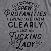 Womens Like A Fucking Lady Tshirt Funny Offensive Swearing Graphic Novelty Tee For Ladies