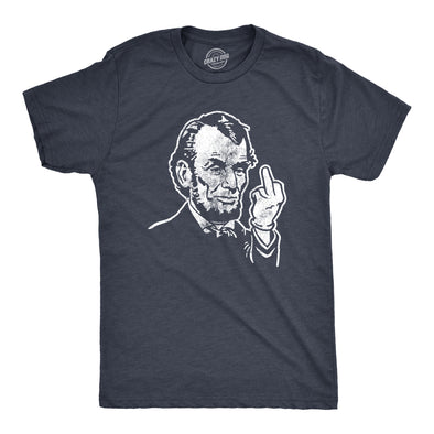 Mens Abe Lincoln Middle Finger Tshirt Funny 4th Of July Flip The Bird Hilarious Graphic Tee