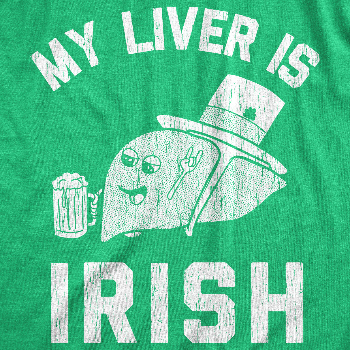 Womens My Liver Is Irish T shirt Funny Saint Patricks Day Saying Humor Drinking