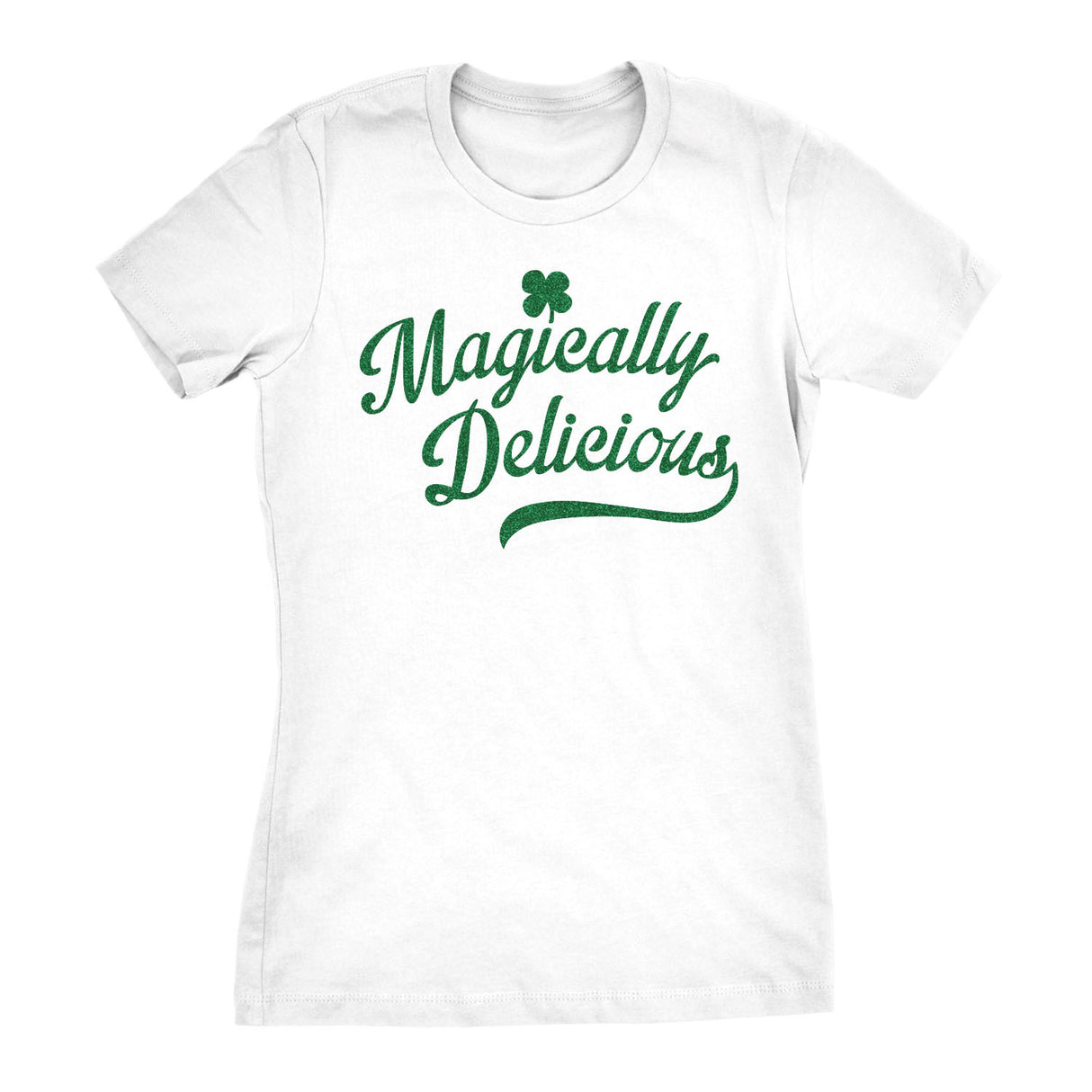 Womens Lit Shamrock T Shirt Funny Day Drinking Saint Patricks Day St Patty Tee