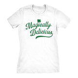 Womens Lit Shamrock T Shirt Funny Day Drinking Saint Patricks Day St Patty Tee