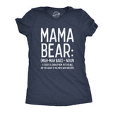 Womens Mama Bear Definition Tshirt Funny Mothers Day Gift Best Mom Novelty Tee