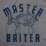 Mens Master Baiter Tshirt Funny Fishing Fathers Day Sarcastic Sexual Innuendo Graphic Tee