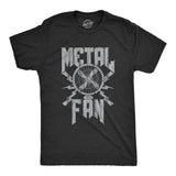 Mens Metal Fan Tshirt Funny Sarcastic Air Blowing Fan Graphic Novelty Music Tee For Guys