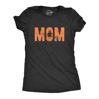 Womens Mom Halloween Tshirt Funny Spooky Ghost Graphic Novelty Tee