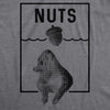 Mens Nuts Jaws Squirrel Parody Tshirt Funny Novelty Shark Movie Graphic Tee For Guys