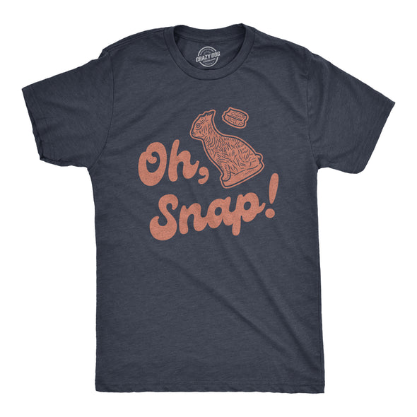 Mens Oh Snap T shirt Funny Chocolate Easter Bunny Basket Egg Hunt Gift for Him