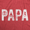 Mens Papa Christmas Tshirt Funny Xmas Holiday Party Santa Claus Graphic Tee