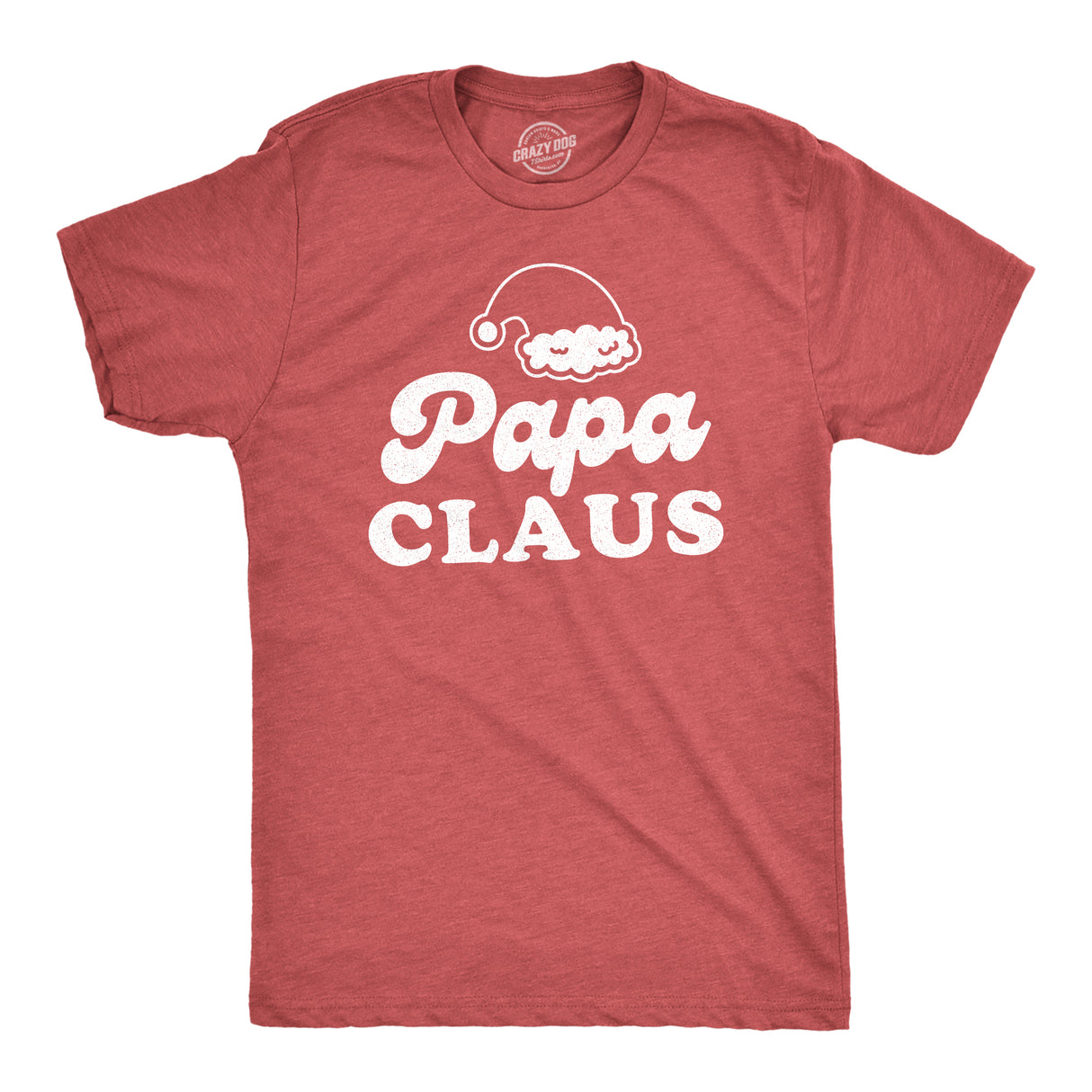 Mens Papa Claus Tshirt Funny Christmas Grandfather Holiday Party Novelty Tee