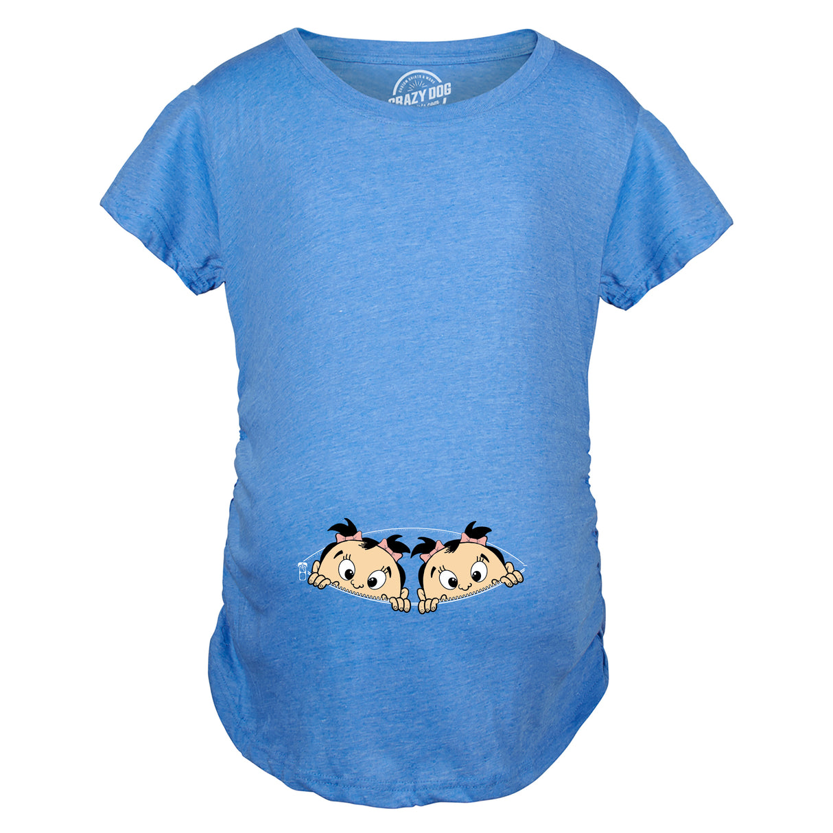 Maternity Peeking Twin Girls Tshirt Cute Adorable Pregnancy Tee For Mom To Be