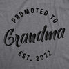 Womens Promoted To Grandma 2021 Tshirt Funny New Baby Family Graphic Tee