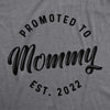 Maternity Promoted To Mommy 2024 2023 2022 Pregnancy Tshirt Funny New Baby Graphic Tee