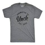 Crazy Dog Mens Shirts Promoted To Papa Grandpa or Uncle 2024 2023 2022 and 2021 Funny Fathers Day Tees
