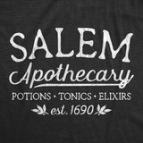 Mens Salem Apothecary Tshirt Funny Halloween Witch Graphic Novelty Tee