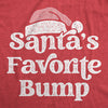 Maternity Santa's Favorite Bump Pregnancy Tshirt Funny Christmas Party Baby Announcement Tee