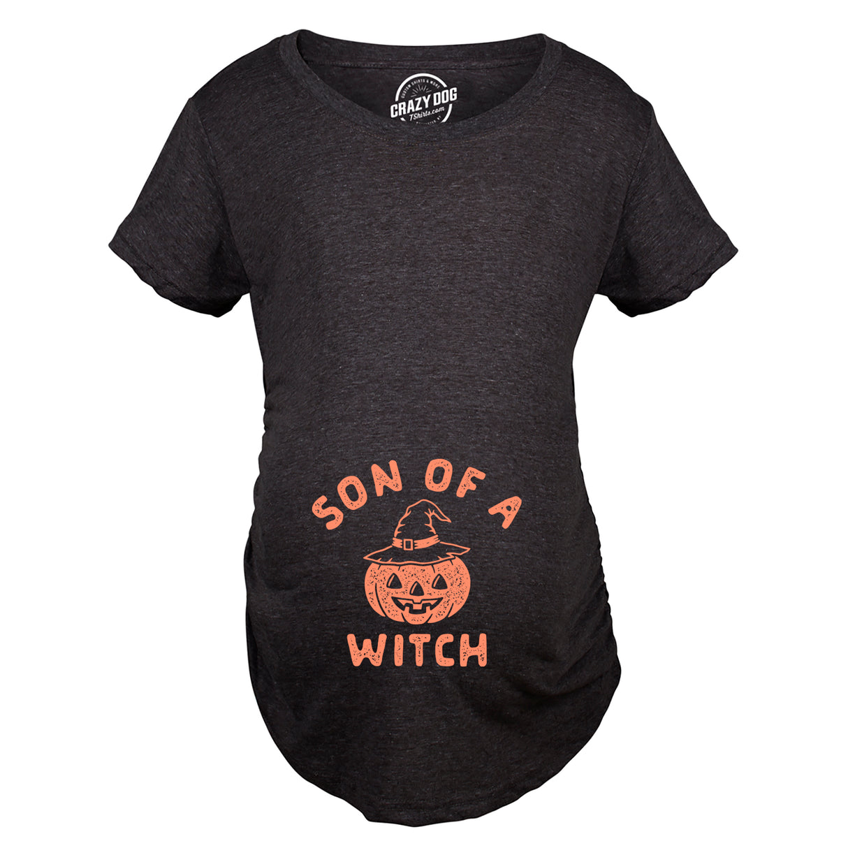 Maternity Son Of A Witch Tshirt Funny Halloween Jack-o-lantern Pregnancy Tee