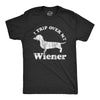 Mens I Trip Over My Wiener Tshirt Funny Pet Novelty Puppy Graphic Dog Tee For Guys