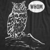 Womens Whom Owl Tshirt Funny Grammar Nerd Sarcastic Graphic Novelty Tee