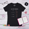 Womens All You Need Is Love Equation Tshirt Funny Nerdy Math Tee