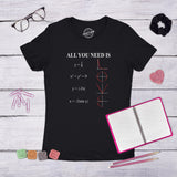 Womens Love Script Heart Tshirt Cute Flirty Date Tee