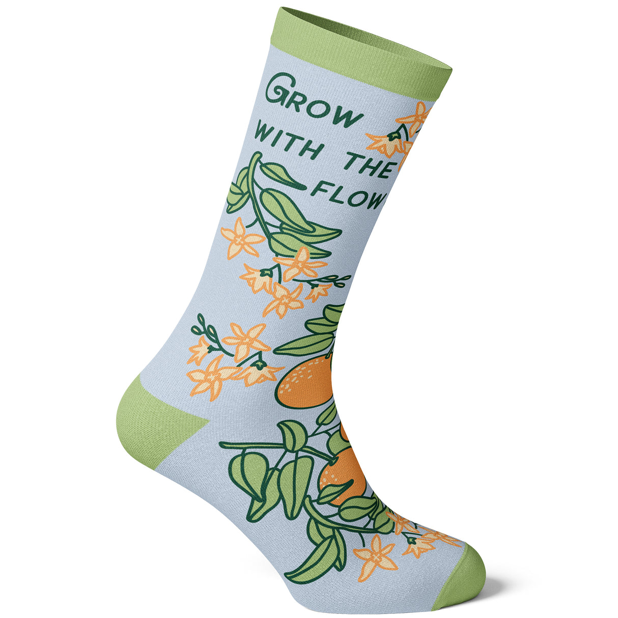 Women's Grow With The Flow Socks Cute Growing Fruit Flower Blossom Footwear