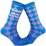 Men's I'm Here, You're Welcome Socks Funny Sarcastic Rude Checkered Footwear