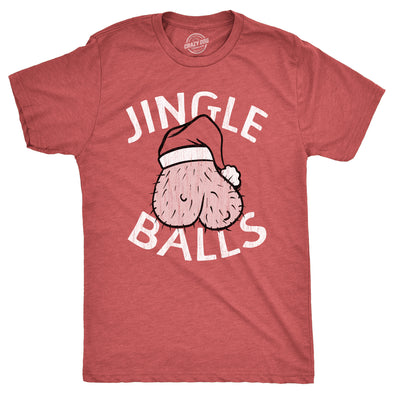 Mens Jingle Balls T Shirt Funny Innapropriate Dirty Xmas Testicles Joke Tee For Guys