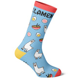 Men's Llamen Socks Funny Llama Ramen Noodles Takeout Novelty Graphic Footwear