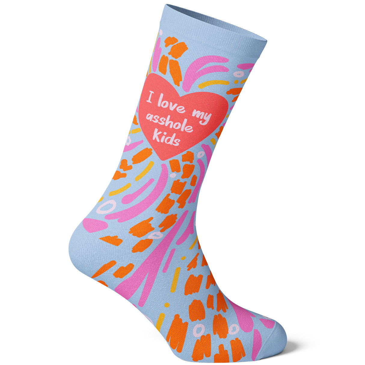 Women's I Love My Asshole Kids Socks Funny Mother's Day Parenting Heart Novelty Graphic Footwear