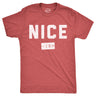 Mens Nice Ish T Shirt Funny Xmas Party Santas List Joke Tee For Guys