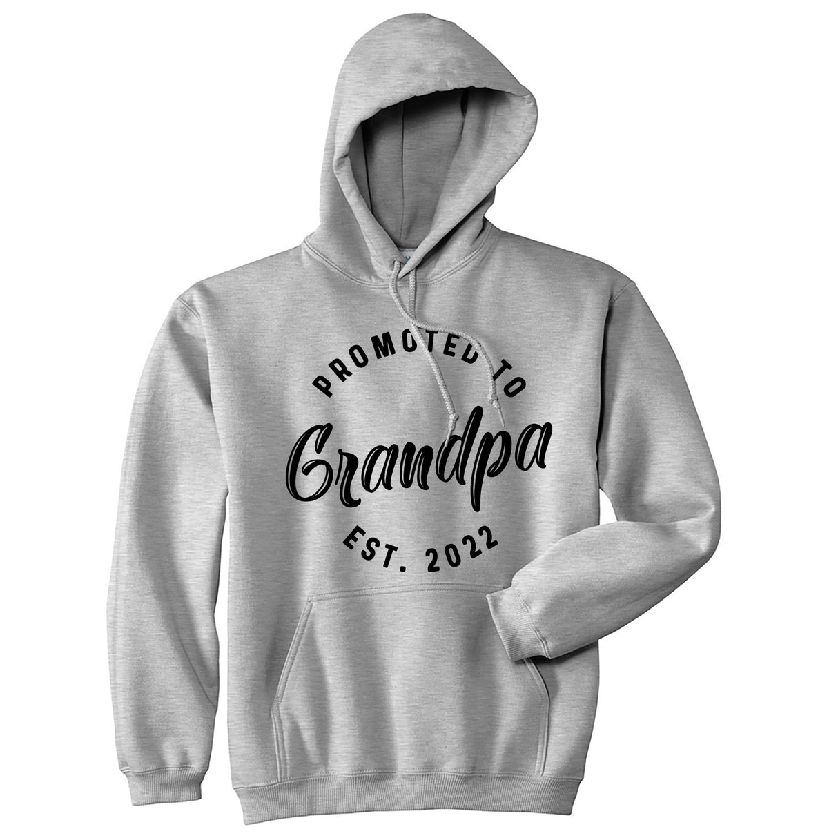 Crazy Dog Promoted To Grandpa 2024 2023 2022 Unisex Hoodie Family Announcement Hooded Sweatshirt