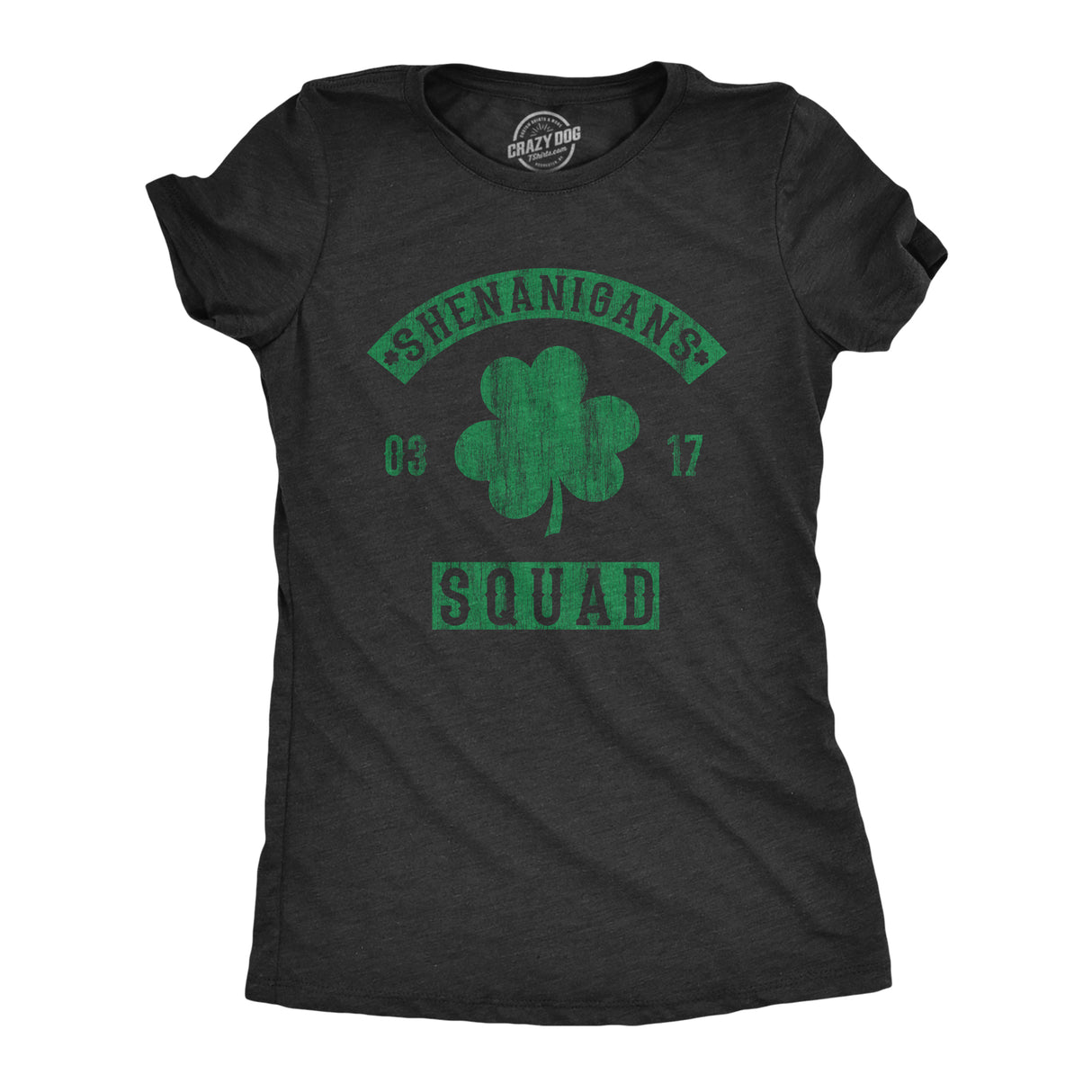 Womens Buffalo Plaid Shamrock T Shirt Funny Saint Patricks Day Lucky Irish Tee