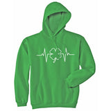 Saint Patricks Heart Beat Hoodie Funny St Paddys Day Parade Green Shenanigans Graphic Sweatshirt