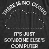 Mens There Is No Cloud Its Just Someone Elses Computer T Shirt Funny Nerdy Internet Joke Tee For Guys