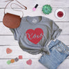 Womens Xoxo Script Heart Cute Valentines Day Graphic Tee for Ladies Funny Saying