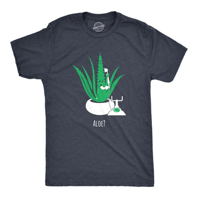 Mens Aloe Phone Call T Shirt Funny Sarcastic Plant Greeting Graphic Novelty Tee For Guys