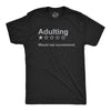 Mens Adulting Would Not Recommend T Shirt Funny Sarcasm Joke Gag Gift Novelty Tee