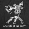 Womens Afterlife Of The Party T Shirt Funny Halloween Party Dancing Skeleton Tee For Ladies