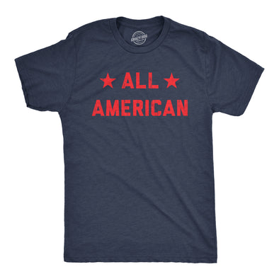 Mens All American T Shirt Funny Cool Patriotic Fourth Of July Party Text Graphic Tee For Guys