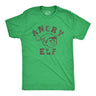 Mens Angry Elf T Shirt Funny Xmas Party Pissed Off Elves Santas Helpers Tee For Guys