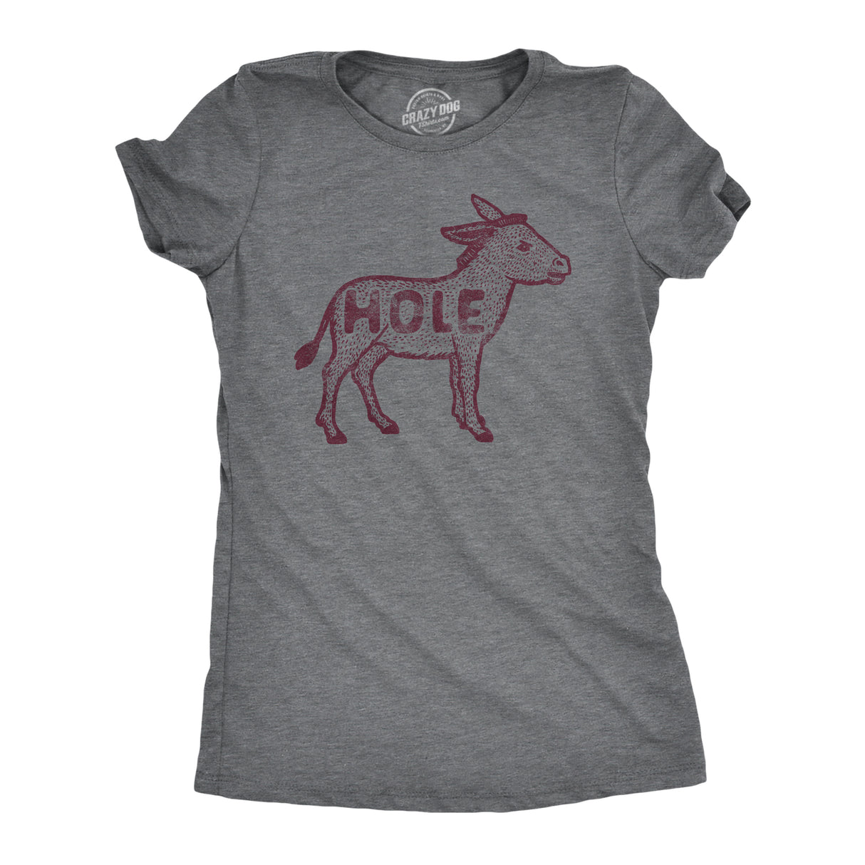 Womens Asshole Donkey T Shirt Funny Offensive Mule Jackass Joke Tee For Ladies