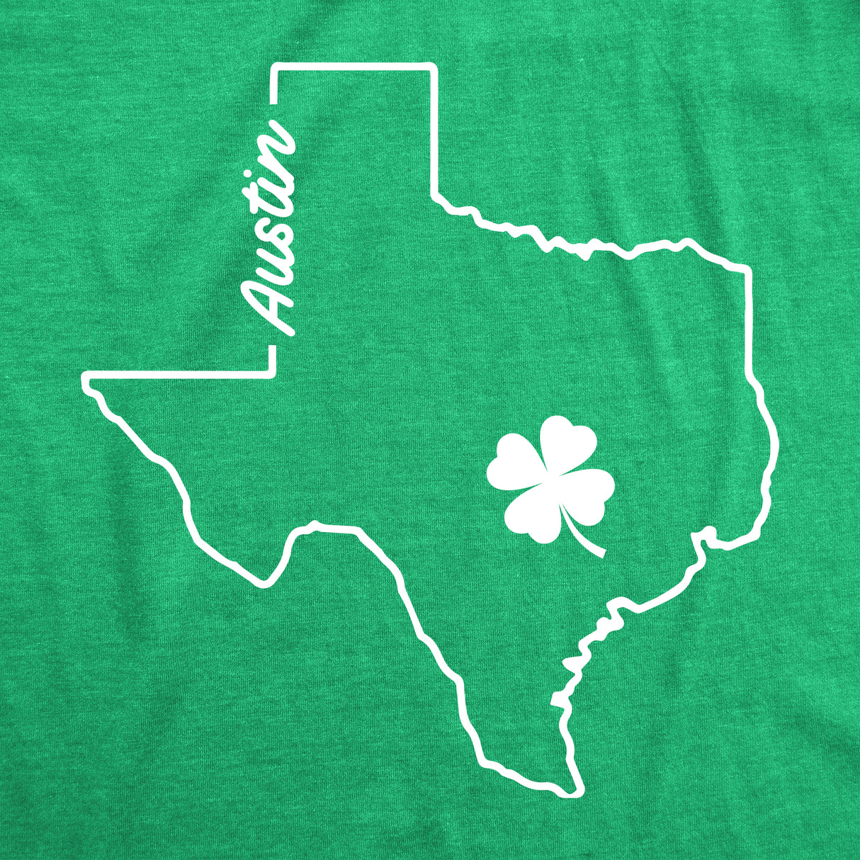 Mens Austin Texas Saint Patrick's T Shirt Funny St. Paddy's Day Parade Novelty Graphic Tee for Guys